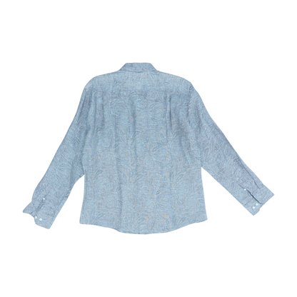 Brown Abstract Long Sleeve Button Down