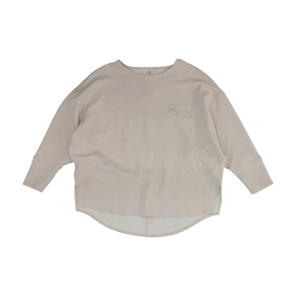 Beige Solid Sweatshirt Pullover