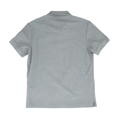 Gray Solid Short Sleeve Polo