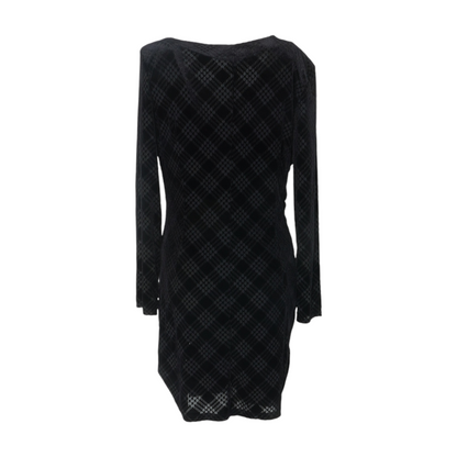 Black Petite Houndstooth Mini Dress