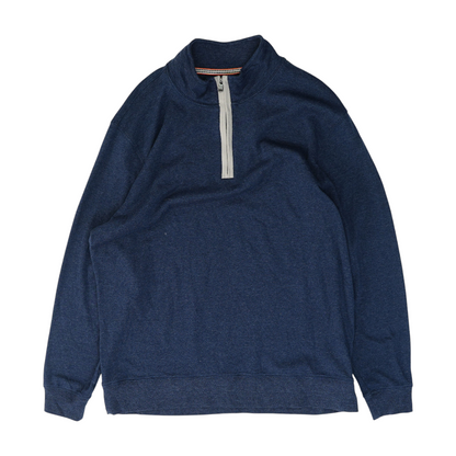 Navy Solid 1/4 Zip Pullover
