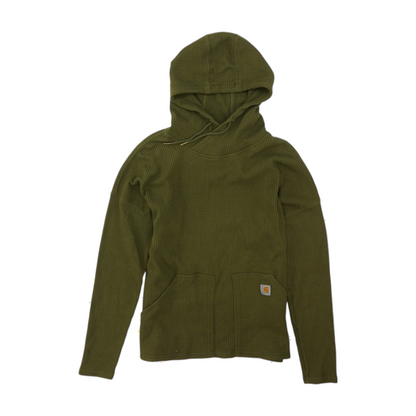Green Solid Hoodie Pullover