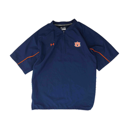 Navy Auburn Tigers Solid 1/4 Zip Pullover