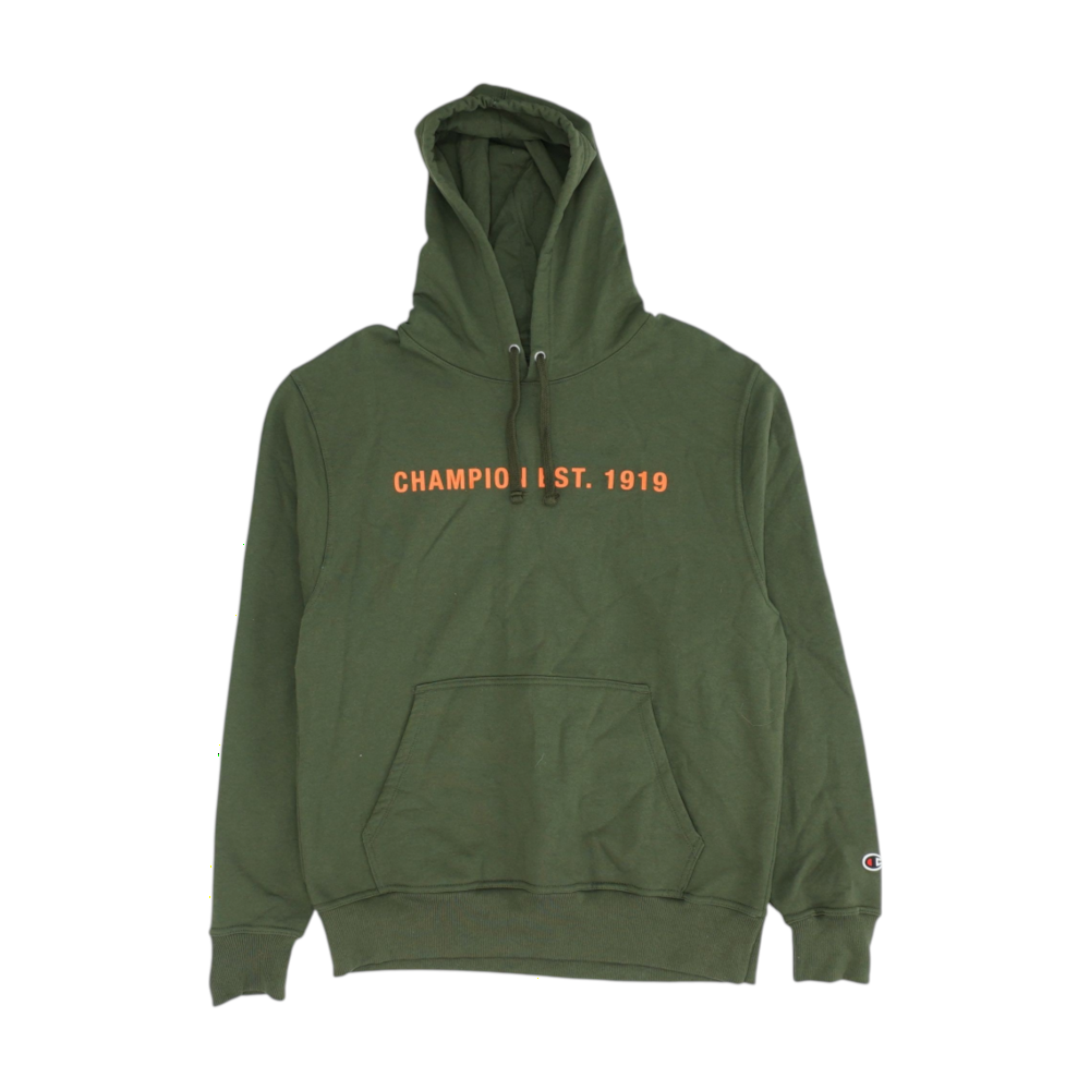 Green Solid Hoodie Pullover