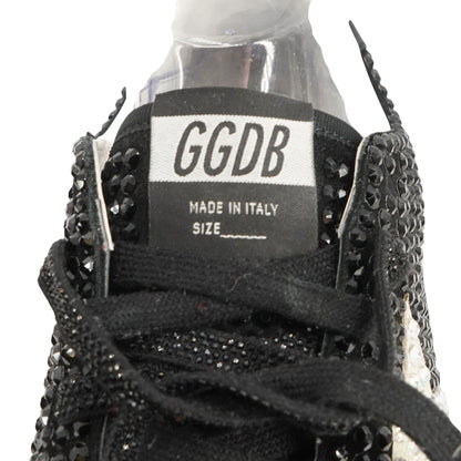 Ball Star in Black Suede with White Star and Swarovski Crystals