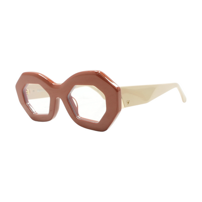 Orange Opera Geometric Prescription Eyewear