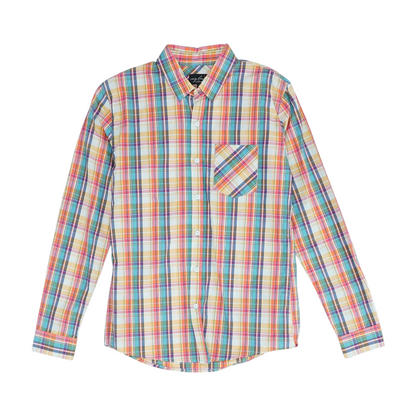 Multi Plaid Long Sleeve Button Down