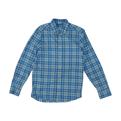 Blue Plaid Long Sleeve Button Down