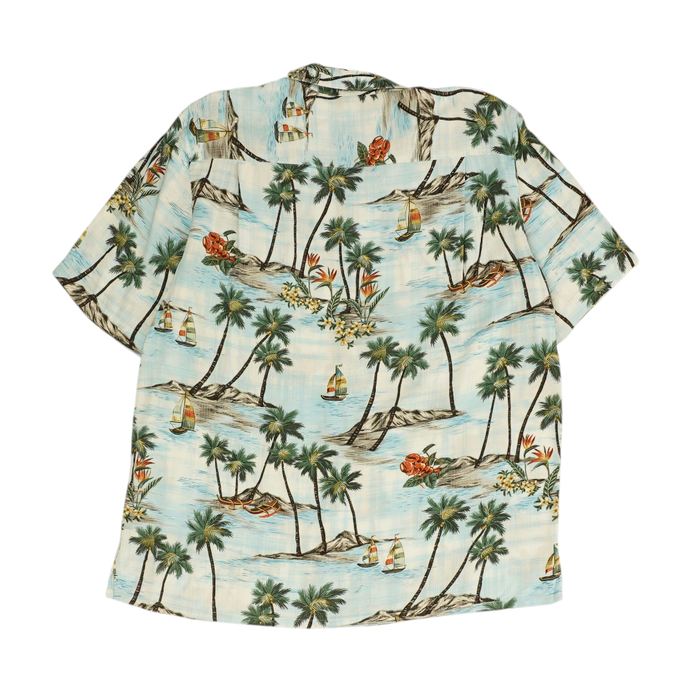 Multi Tropical Short Sleeve Button Down