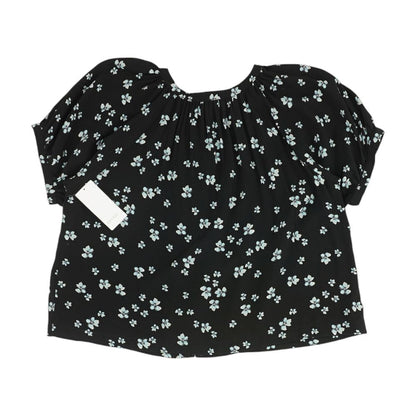 Black Floral Button Down