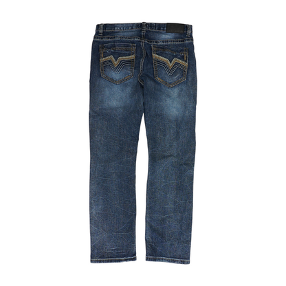 Navy Straight Jeans