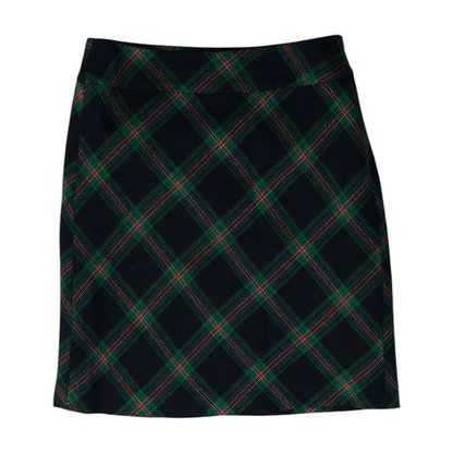 Navy Petite Plaid Mini Skirt