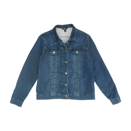 Navy Solid Denim Jacket