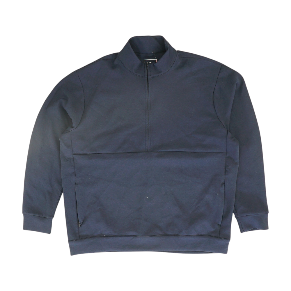 Navy Tall Solid 1/4 Zip Pullover
