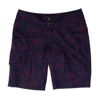Purple Floral Active Shorts