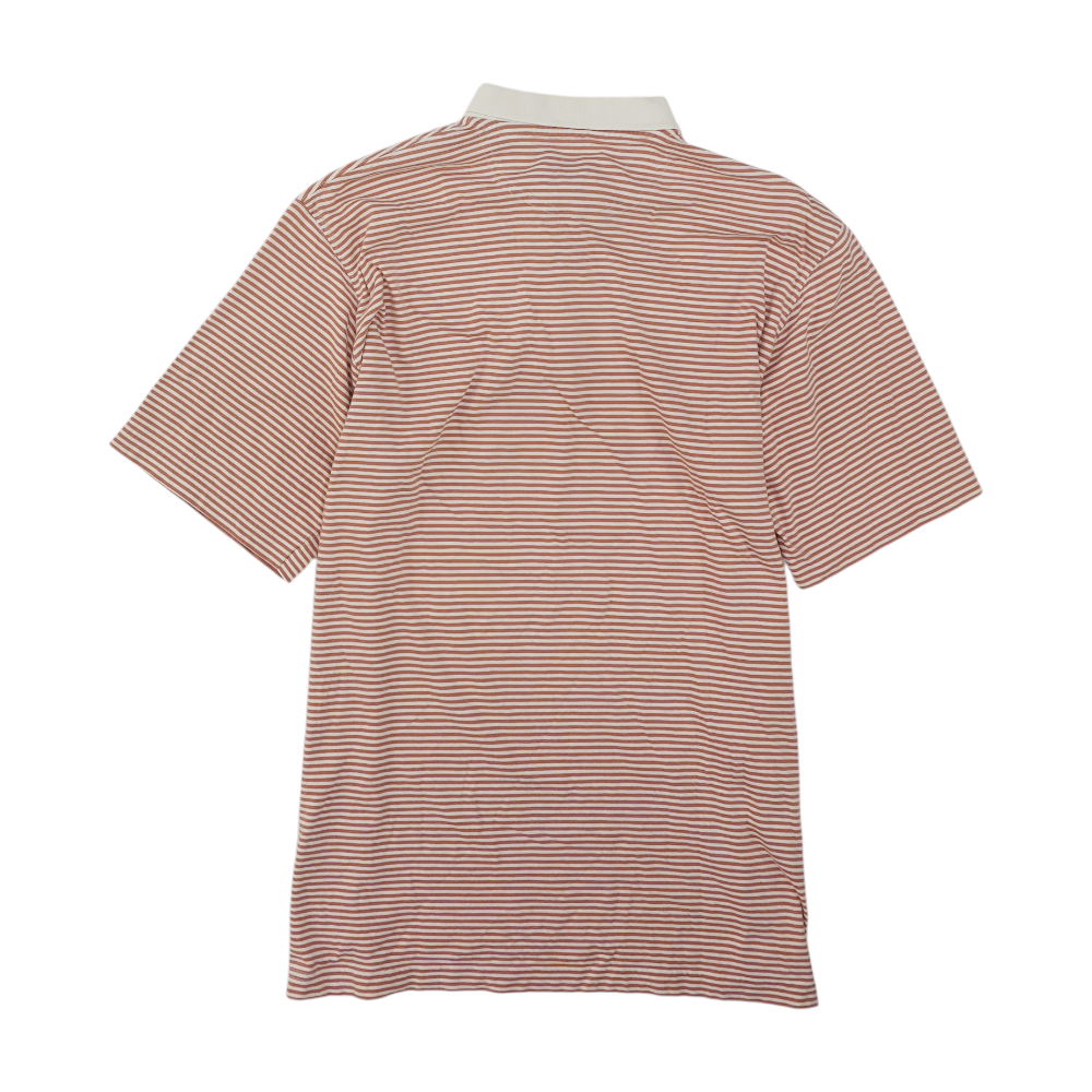 White Striped Short Sleeve Polo