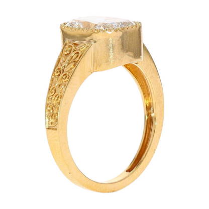 3 ctw 14K Yellow Gold Lab Grown Diamond Engagement Ring
