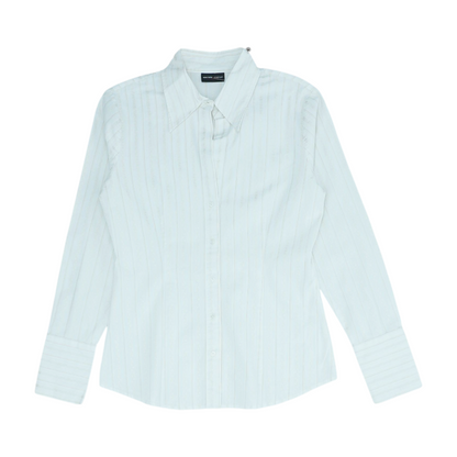 Beige Striped Button Down