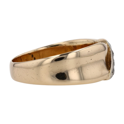 14K Two-Tone Gold Diamond Band Ring
