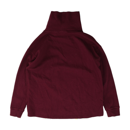 Red Solid Sweatshirt Pullover