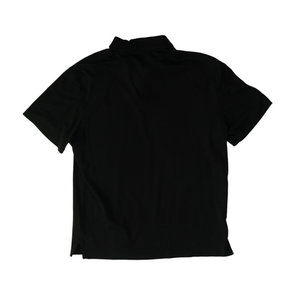 Black Solid Short Sleeve Polo