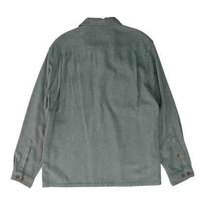 Gray Solid Flannel Button Down