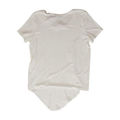 White Solid Knit Top