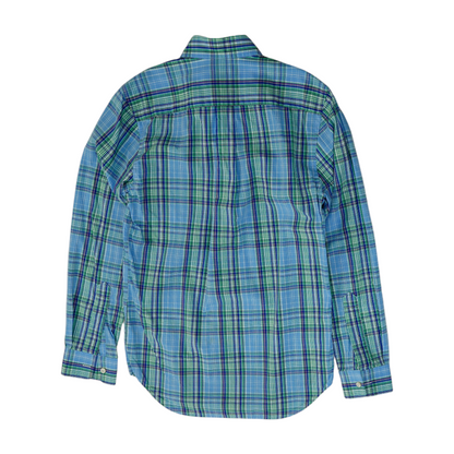 Blue Plaid Long Sleeve Button Down