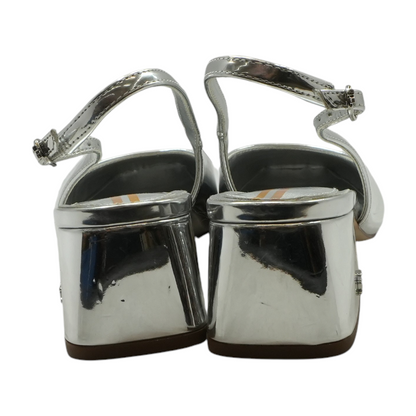 Silver Block Heels