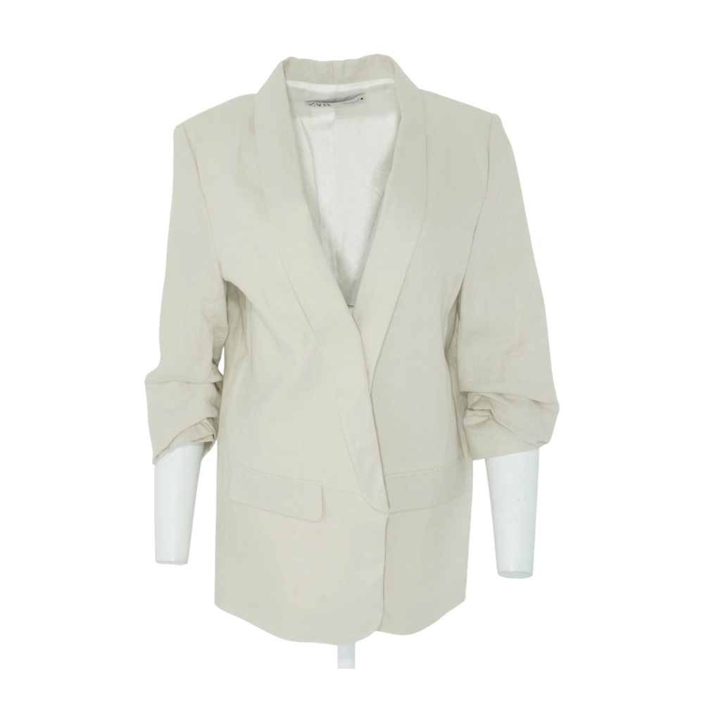 Tan Solid Blazer