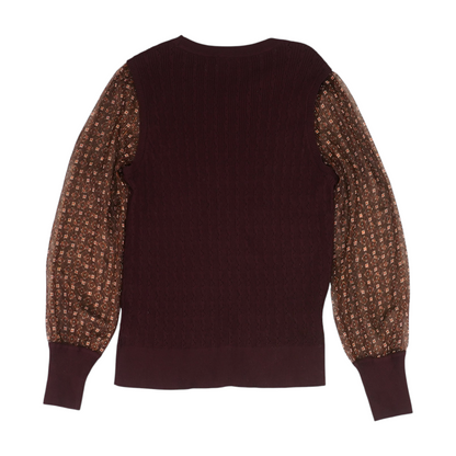 Maroon Print Blouse