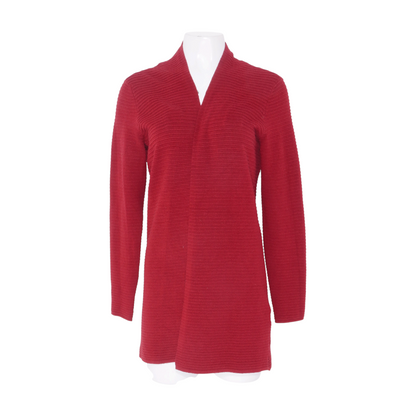 Red Striped Cardigan Sweater