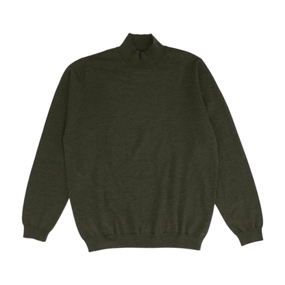 Green Solid Pullover Sweater