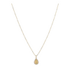 14K Yellow Gold Opal Pendant Necklace