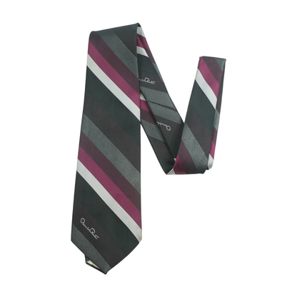 Vintage Gray Striped Neck Tie