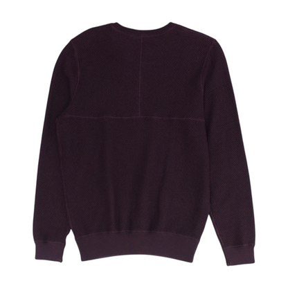 Burgundy Solid Pullover Sweater
