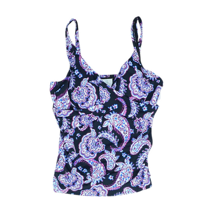 Black Paisley Swim Top