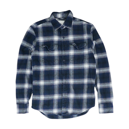 Blue Plaid Flannel Button Down