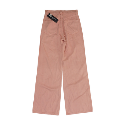 Pink Wide Leg Jeans