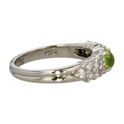 Platinum Chrysoberyl Catseye With Diamond Accents Band