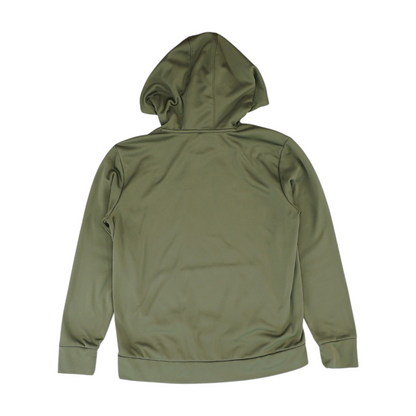 Green Solid Hoodie Pullover