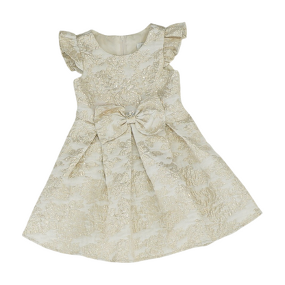 Beige Floral Formal Dress