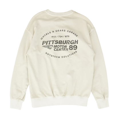 Beige Solid Sweatshirt Pullover