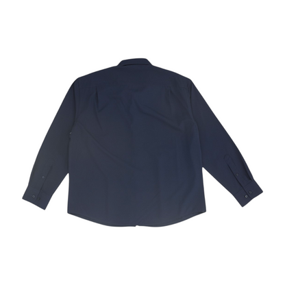 Navy Solid Long Sleeve Button Down