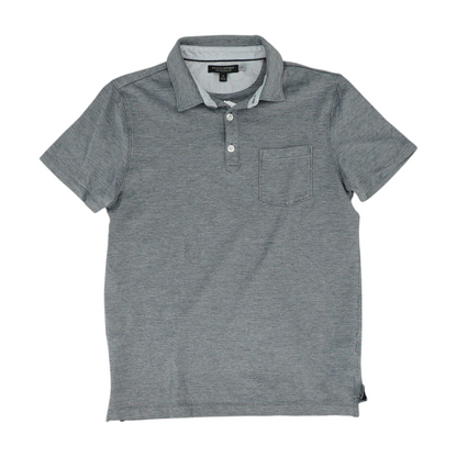 Gray Solid Short Sleeve Polo