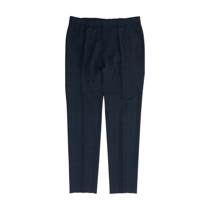 Navy Check Regular Pants