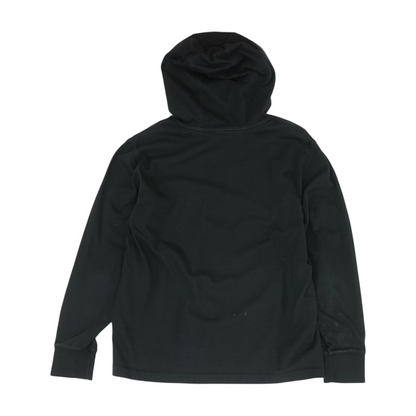 Black Solid Hoodie Pullover