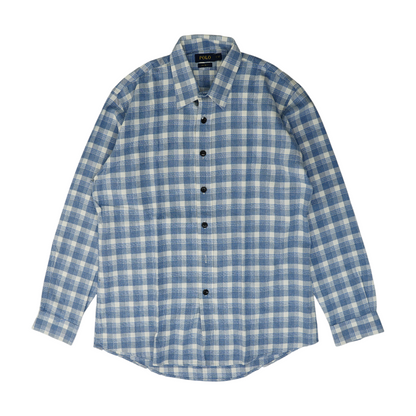 Blue Plaid Flannel Button Down