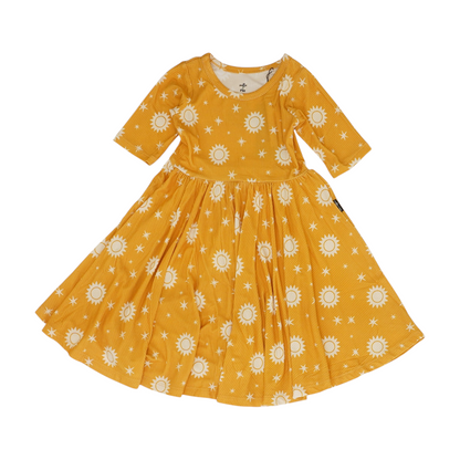 Yellow Print Dress