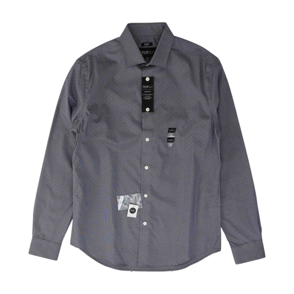 Purple Abstract Long Sleeve Button Down